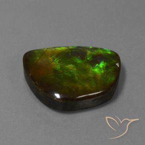 17.11 ct Multicolor Ammolite Stone, Natural Ammolite in Fancy Cabochon Shape for Sale