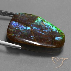 Ammolite Gemstone in 25 x 18 mm (calibrated) Size for Sale, Ammolite Stone in Multicolor Color
