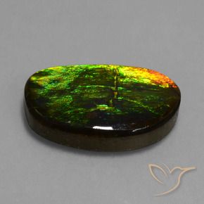 17.20 ct Multicolor Ammolite Stone, Natural Ammolite in Fancy Cabochon Shape for Sale