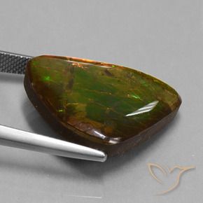 Ammolite Gemstone in 25 x 18 mm (calibrated) Size for Sale, Ammolite Stone in Multicolor Color