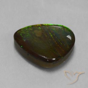 16.74 ct Multicolor Ammolite Stone, Natural Ammolite in Fancy Cabochon Shape for Sale