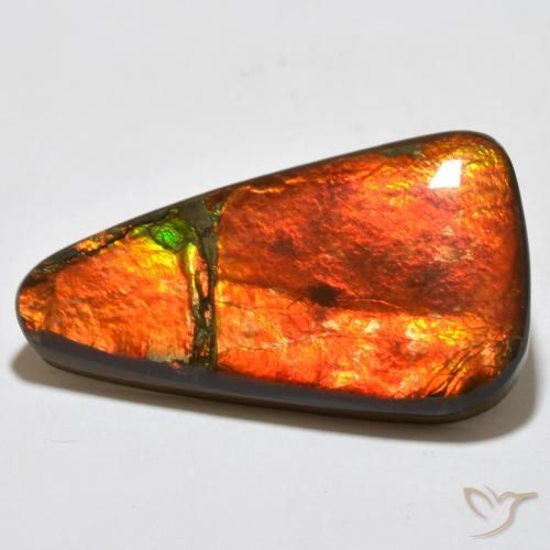 23.02 ct Multicolor Ammolite Stone, Natural Ammolite in Fancy Cabochon Shape for Sale