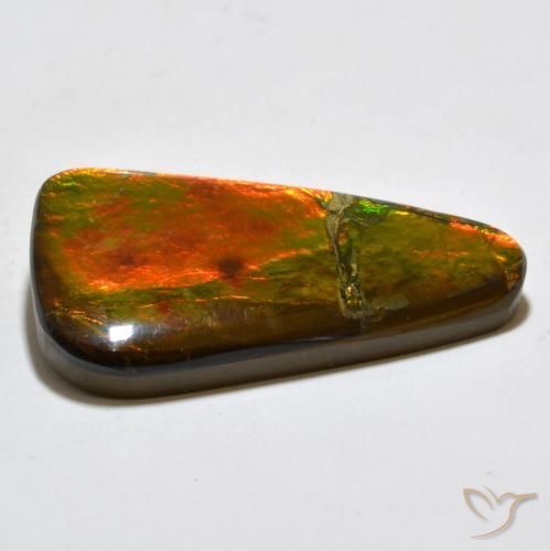 Ammolite Gemstone in 31.2 x 17.5 mm Size for Sale, Ammolite Stone in Multicolor Color