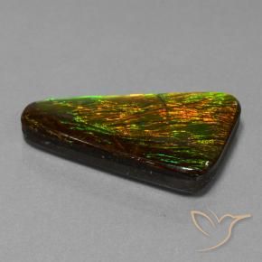 23.06 ct Multicolor Ammolite Stone, Natural Ammolite in Shark Fin Cabochon Shape for Sale