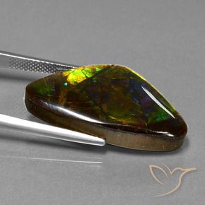 Ammolite Gemstone in 28.5 x 15.7 mm Size for Sale, Ammolite Stone in Multicolor Color