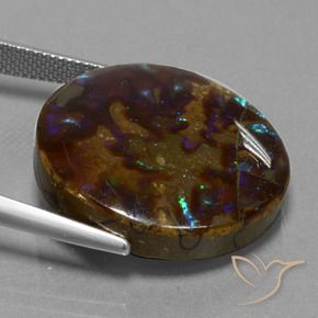 Ammolite Gemstone in 23.9 mm Size for Sale, Ammolite Stone in Multicolor Color
