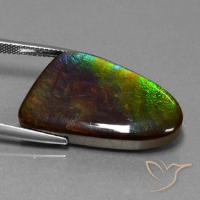Ammolite Gemstone in 26.5 x 17.4 mm Size for Sale, Ammolite Stone in Multicolor Color