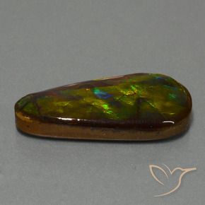 21.09 ct Multicolor Ammolite Stone, Natural Ammolite in Fancy Cabochon Shape for Sale