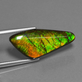 15.14 ct Multicolor Ammolite Stone, Natural Ammolite in Fancy Cabochon Shape for Sale