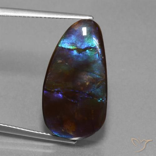 14.98 ct Fancy Ammolite, 24.7 x 13.2 mm From Canada, Photo A