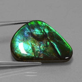 Ammolite Gemstone in 28.4 x 20 mm Size for Sale, Ammolite Stone in Multicolor Color