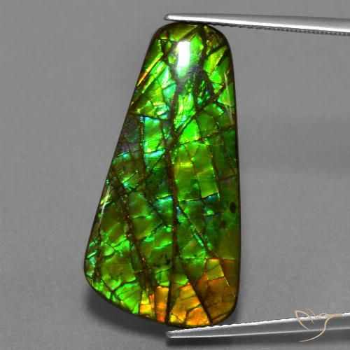 17.13 ct Fancy Ammolite, 29.2 x 15 mm From Canada, Photo A
