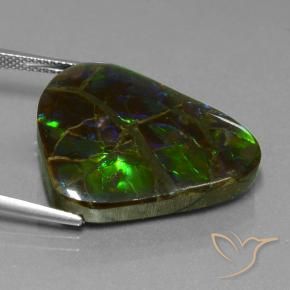 Ammolite Gemstone in 26.2 x 21.1 mm Size for Sale, Ammolite Stone in Multicolor Color