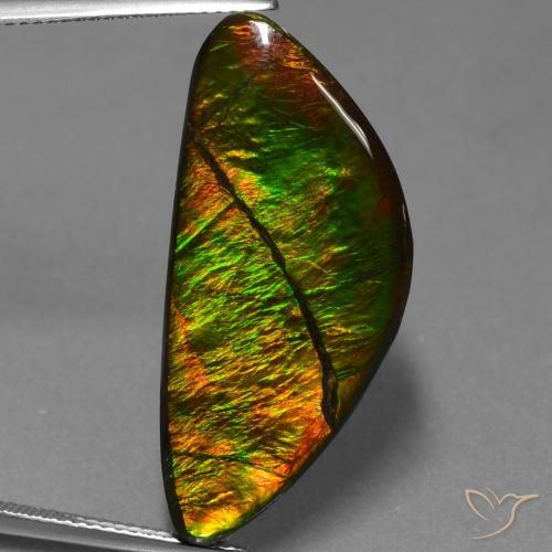 19.31 ct Fancy Ammolite, 31.7 x 14.4 mm From Canada, Photo A