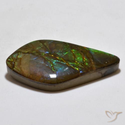 Ammolite Gemstone in 30.3 x 16.4 mm Size for Sale, Ammolite Stone in Multicolor Color