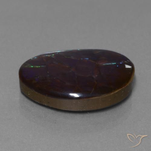 14.02 ct Multicolor Ammolite Stone, Natural Ammolite in Fancy Cabochon Shape for Sale