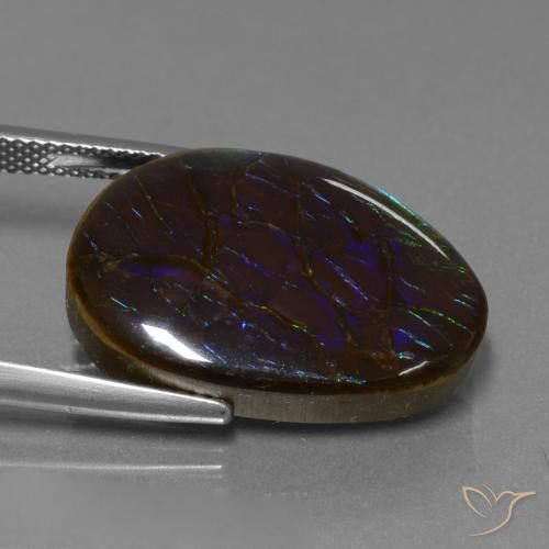 Ammolite Gemstone in 22.2 x 14.9 mm Size for Sale, Ammolite Stone in Multicolor Color
