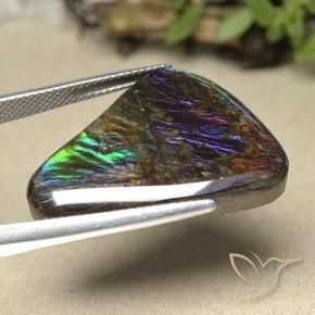 Ammolite Gemstone in 27 x 20 mm (calibrated) Size for Sale, Ammolite Stone in Multicolor Color