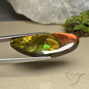 Ammolite Gemstone in 36.7 x 13.5 mm Size for Sale, Ammolite Stone in Multicolor Color