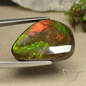 Ammolite Gemstone in 22.9 x 16.2 mm Size for Sale, Ammolite Stone in Multicolor Color