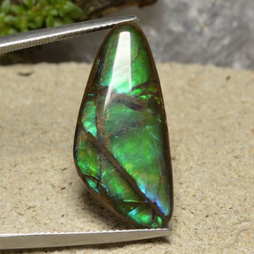 15.08 ct Fancy Ammolite, 28 x 12.9 mm From Canada, Photo A