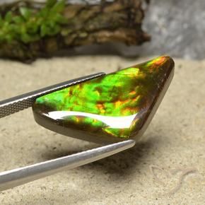 Ammolite Gemstone in 26.3 x 13.6 mm Size for Sale, Ammolite Stone in Multicolor Color