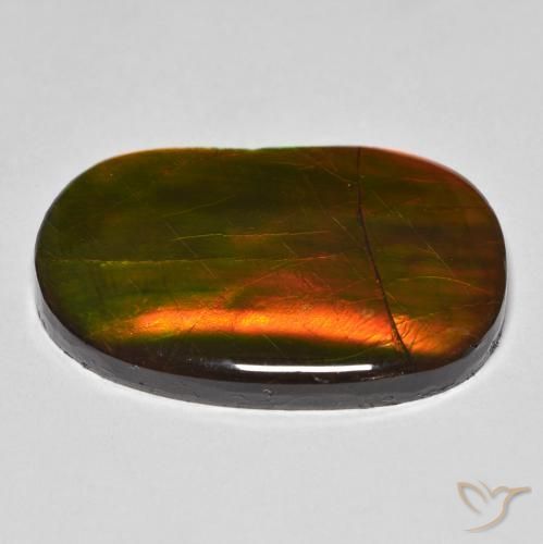 Ammolite Gemstone in 28.4 x 18.5 mm Size for Sale, Ammolite Stone in Multicolor Color