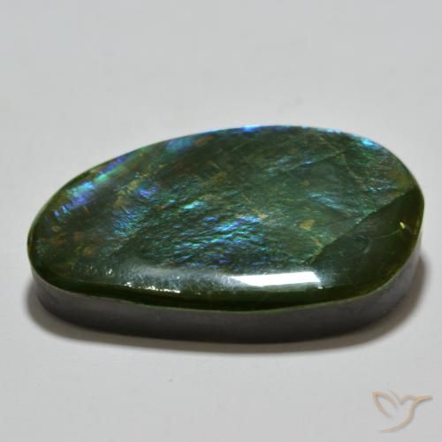 Ammolite Gemstone in 27.3 x 17.7 mm Size for Sale, Ammolite Stone in Multicolor Color