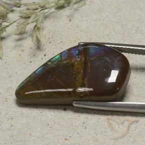 Ammolite Gemstone in 27.6 x 14.4 mm Size for Sale, Ammolite Stone in Multicolor Color