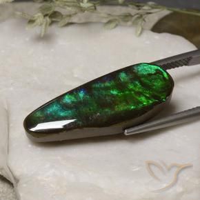 Ammolite Gemstone in 27.5 x 10.2 mm Size for Sale, Ammolite Stone in Multicolor Color