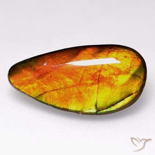 10.05 ct Multicolor Ammolite Stone, Natural Ammolite in Fancy Cabochon Shape for Sale