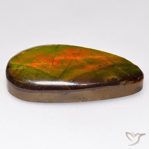 Ammolite Gemstone in 22 x 11.1 mm Size for Sale, Ammolite Stone in Multicolor Color