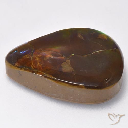 Ammolite Gemstone in 21.9 x 17 mm Size for Sale, Ammolite Stone in Multicolor Color