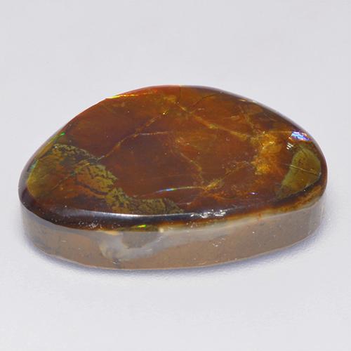 Ammolite Gemstone in 20.8 x 15 mm Size for Sale, Ammolite Stone in Multicolor Color