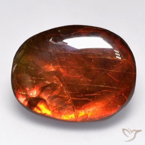 12.19 ct Multicolor Ammolite Stone, Natural Ammolite in Fancy Cabochon Shape for Sale
