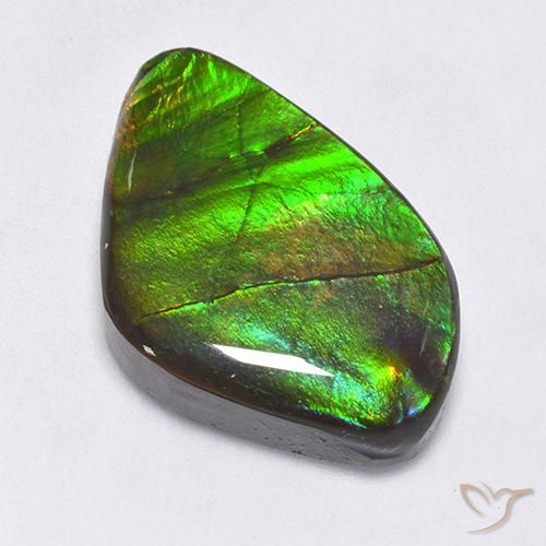 Ammolite Multicolore fancy cabochon 22,3 ct du Canada, dimension 26,5x16,6 mm, pierre gemme naturelle assemblé, pureté Opaque , 1 pièce Ammolite de couleur Multicolore, dureté Mohs de 4 à 4, Photo A