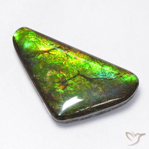 10.43 ct Multicolor Ammolite Stone, Natural Ammolite in Fancy Cabochon Shape for Sale