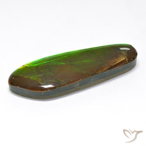 Ammolite Gemstone in 33.7 x 11.9 mm Size for Sale, Ammolite Stone in Multicolor Color