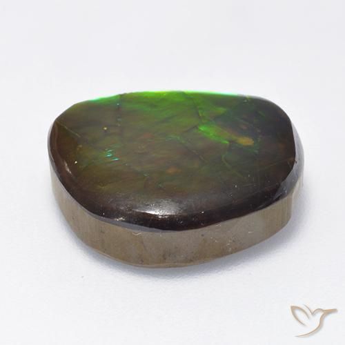 Ammolite Gemstone in 16.3 x 13.8 mm Size for Sale, Ammolite Stone in Multicolor Color
