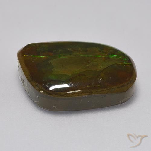 Ammolite Gemstone in 18.9 x 13.5 mm Size for Sale, Ammolite Stone in Multicolor Color