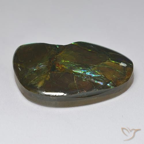 Ammolite Gemstone in 26.8 x 18.4 mm Size for Sale, Ammolite Stone in Multicolor Color