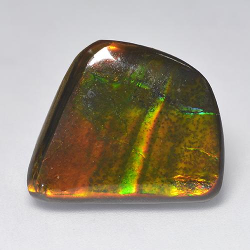 11.08 ct Multicolor Ammolite Stone, Natural Ammolite in Fancy Cabochon Shape for Sale