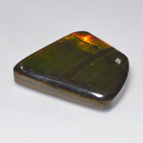 Ammolite Gemstone in 18.3 x 15.5 mm Size for Sale, Ammolite Stone in Multicolor Color