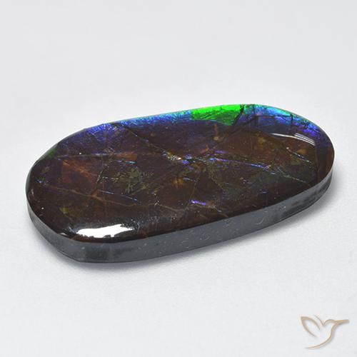 Ammolite Gemstone in 26.7 x 14.4 mm Size for Sale, Ammolite Stone in Multicolor Color