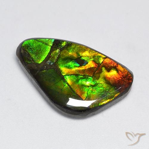 11.50 ct Multicolor Ammolite Stone, Natural Ammolite in Fancy Cabochon Shape for Sale