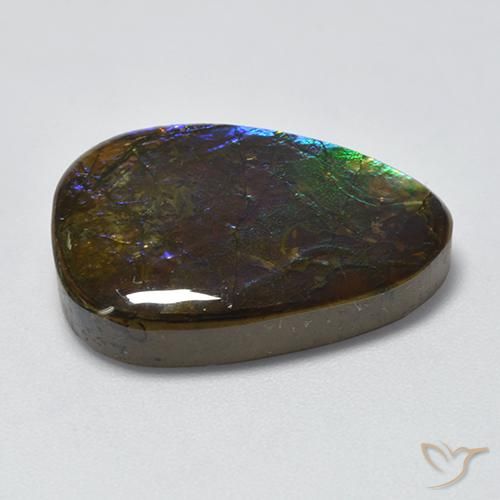 Ammolite Gemstone in 23.3 x 17.2 mm Size for Sale, Ammolite Stone in Multicolor Color