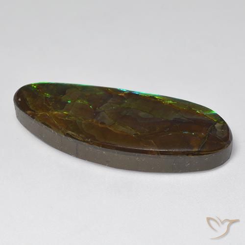 Ammolite Gemstone in 32.3 x 12.4 mm Size for Sale, Ammolite Stone in Multicolor Color