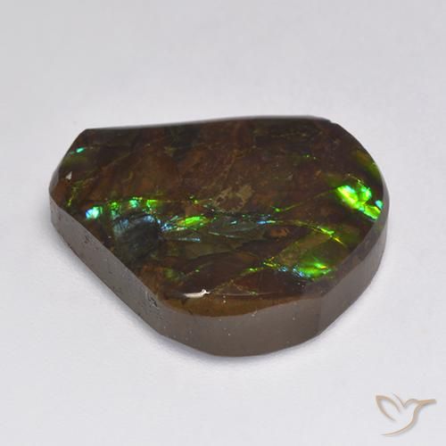 Ammolite Gemstone in 18.9 x 17.4 mm Size for Sale, Ammolite Stone in Multicolor Color