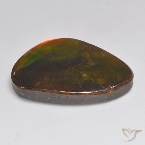 Ammolite Gemstone in 25 x 18 mm (calibrated) Size for Sale, Ammolite Stone in Multicolor Color