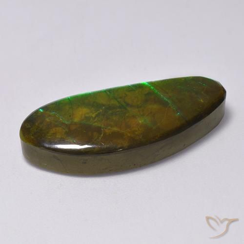 Ammolite Gemstone in 27.9 x 13.1 mm Size for Sale, Ammolite Stone in Multicolor Color